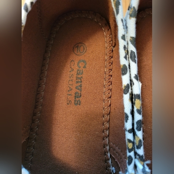 Canvas Casuals Leopard Print Espadrille Slip-on Shoe Size 10 - Picture 3 of 5